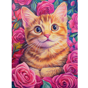 Big Tiger-Full Round Diamond Painting-30x40cm