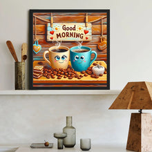 Load image into Gallery viewer, Good Morning Coffee-Full Round Diamond Painting-40x40cm-1535885
