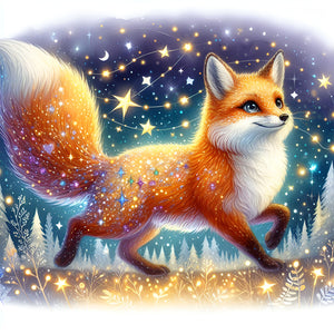 Fox-Full Round Diamond Painting-30x30cm