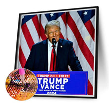 Load image into Gallery viewer, Trump-Full Round Diamond Painting-40x40cm-1537733
