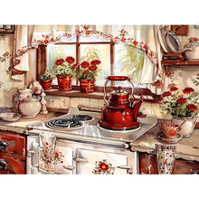 Load image into Gallery viewer, Warm Kitchen-Full Round Diamond Painting-40x30cm-1539010
