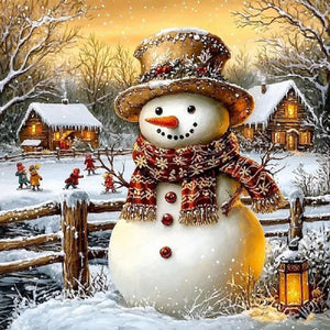 Snowman-Full Round Diamond Painting-30x30cm-1542160