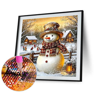 Snowman-Full Round Diamond Painting-30x30cm-1542160