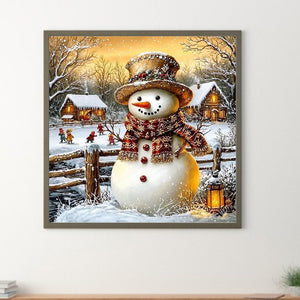 Snowman-Full Round Diamond Painting-30x30cm-1542160