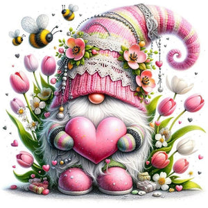 Spring Gnomes-Full Round Diamond Painting-30x30cm