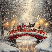 Load image into Gallery viewer, Snow Bridge-Full Round Diamond Painting-30x30cm
