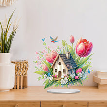 Load image into Gallery viewer, Sunflower Bird House-Single Side Drill-Acrylic Diamond Desktop Ornament
