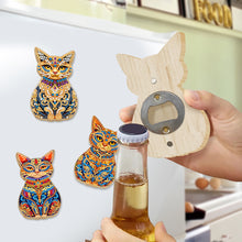 Load image into Gallery viewer, Cat Owl-Diamond Bottle Opener
