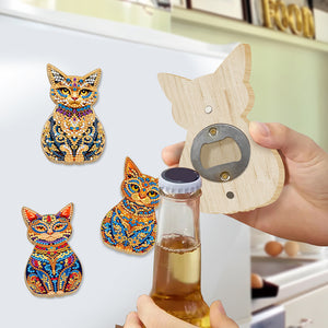 Cat Owl-Diamond Bottle Opener