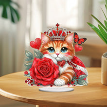 Load image into Gallery viewer, Cat-Single Side Drill-Acrylic Diamond Desktop Ornament
