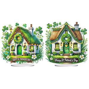 St. Patrick's Day hut-Single Side Drill-Acrylic Diamond Desktop Ornament