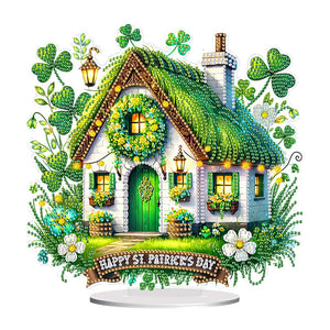 St. Patrick's Day hut-Single Side Drill-Acrylic Diamond Desktop Ornament