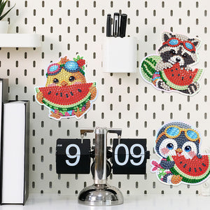 6Pcs/Set Animal-Diamond Painting Magnet Refrigerator