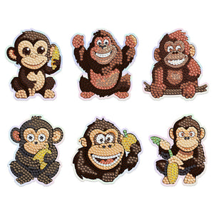 6Pcs/Set Animal-Diamond Painting Magnet Refrigerator