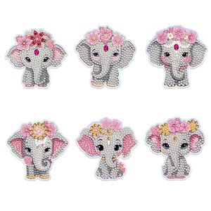 6Pcs/Set Animal-Diamond Painting Magnet Refrigerator