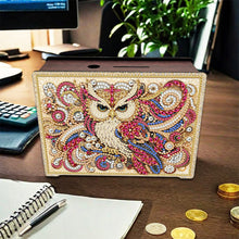 Load image into Gallery viewer, Mandala-Diamond Woodent Piggy Bank Desktop Ornament
