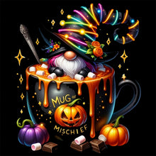 Load image into Gallery viewer, Halloween Coffee-Full Round Diamond Painting-40x40cm
