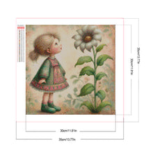 Load image into Gallery viewer, Flower Girl-Full Square Diamond Painting-30x30cm
