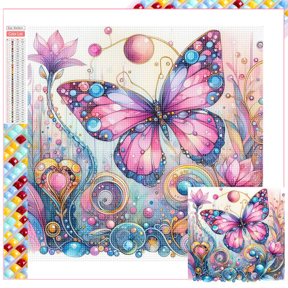 Butterfly-Full Square Diamond Painting-30x30cm