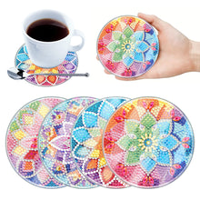 Load image into Gallery viewer, 4Pcs/Set Flower-Acrylic Waterproof Diamond Coaster
