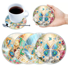 Load image into Gallery viewer, 4Pcs/Set Flower-Acrylic Waterproof Diamond Coaster
