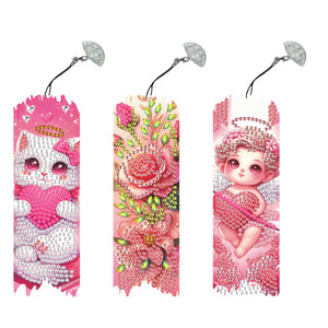 3Pcs/Set Easter-Diamond Bookmark