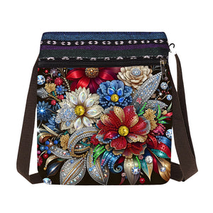 Flower-Diamond Chain Crossbody Bag