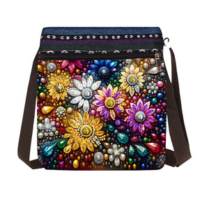 Flower-Diamond Chain Crossbody Bag