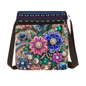 Flower-Diamond Chain Crossbody Bag