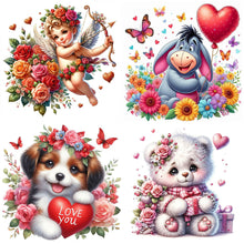 Load image into Gallery viewer, Valentine&#39;s Day Cartoon Love-Full Square Diamond Painting-30x30cm
