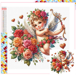 Valentine's Day Cartoon Love-Full Square Diamond Painting-30x30cm