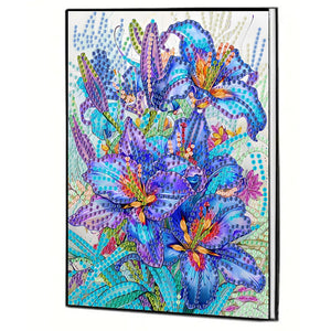 Flower-DIY Diamonds Painting Notebook 50 Pages