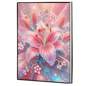 Flower-DIY Diamonds Painting Notebook 50 Pages