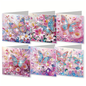 6Pcs/Set Hummingbird Series-Diamond Greeting Cards