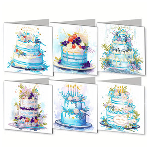 6Pcs/Set Hummingbird Series-Diamond Greeting Cards