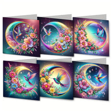 Load image into Gallery viewer, 6Pcs/Set Hummingbird Series-Diamond Greeting Cards
