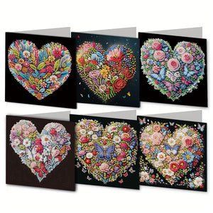 6Pcs/Set Hummingbird Series-Diamond Greeting Cards