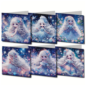 6Pcs/Set Hummingbird Series-Diamond Greeting Cards