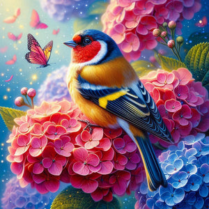 Bird-Full Round Diamond Painting-40x40cm