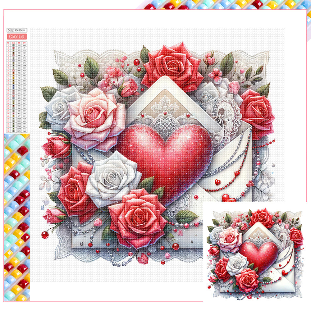 Valentine's Day-Full Square Diamond Painting-30x30cm