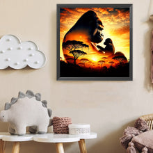 Load image into Gallery viewer, Gorilla Silhouette-Full Round Diamond Painting-40x40cm
