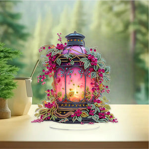 Flower Lantern-Single Side Drill-Acrylic Diamond Desktop Ornament