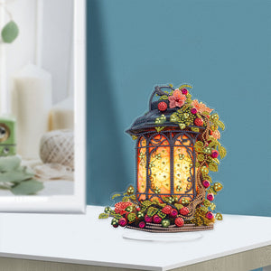 Flower Lantern-Single Side Drill-Acrylic Diamond Desktop Ornament