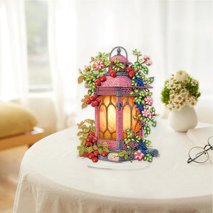 Flower Lantern-Single Side Drill-Acrylic Diamond Desktop Ornament