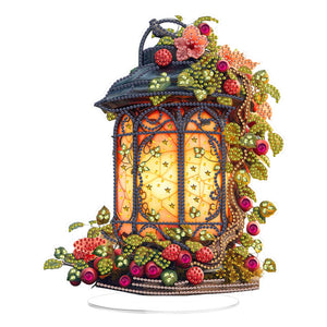 Flower Lantern-Single Side Drill-Acrylic Diamond Desktop Ornament