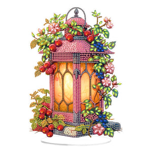 Flower Lantern-Single Side Drill-Acrylic Diamond Desktop Ornament