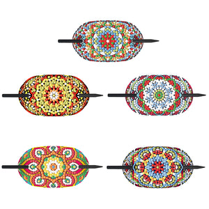 5Pcs/Set Mandala-Diamond Hair Stick Hair Clip