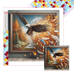 The Redbird Escapes From The Frame-Full Square Diamond Painting-40x40cm