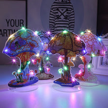 Load image into Gallery viewer, Mushroom-Single Side Drill-Diamond Desktop Ornament With Light Strip
