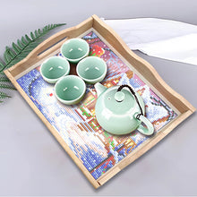 Load image into Gallery viewer, Diamond Painting Decorative Trays with Handle Coffee Table Tray for Serving Food
